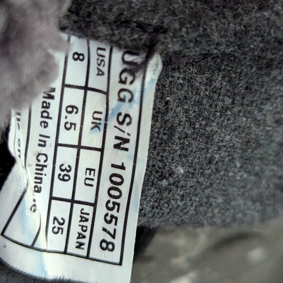 Women's Black and Gray Lace-Up Boots - Picture 6 of 11